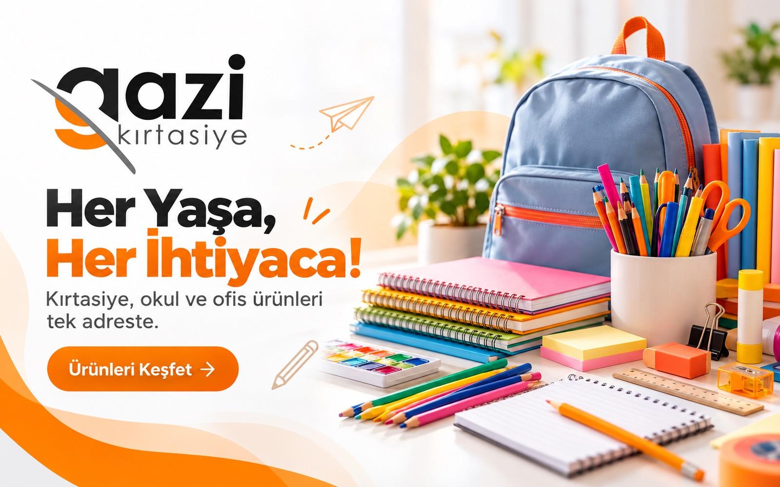 Kırtasiye ürünleri, kalemler, defterler ve okul malzemeleri